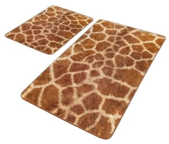 Brązowe aksamitne dywaniki łazienkowe zestaw 2 szt. 60x100 cm – Mila Home