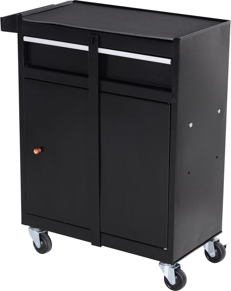 Wózek warsztatowy DURHAND skrzynka narzędziowa z 5 szufladami kółka 360° metalowy 52,5 x 28 x 104,5 cm