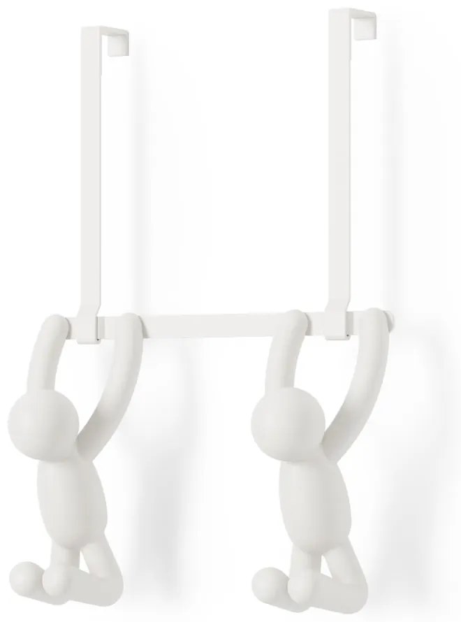 Biały plastikowy wieszak na drzwi 22 cm Buddy – Umbra
