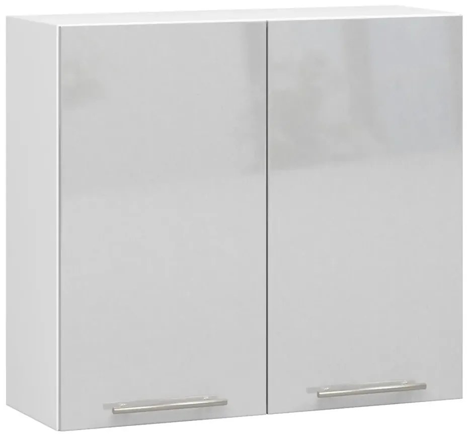 Szara wisząca szafka kuchenna z półkami W4-K82