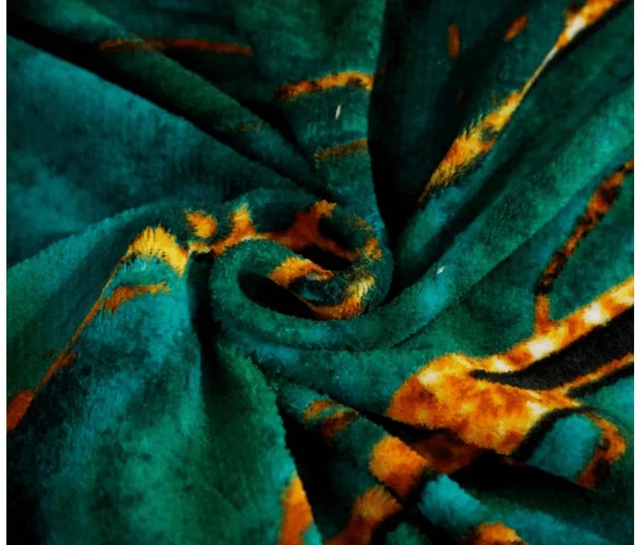 PrzytulneMieszkanie.pl PrzytulneMieszkanie.pl Pościel z mikropluszu TARELI turkusowa Rozmiar pościeli: 70 x 80 cm | 140 x 200 cm