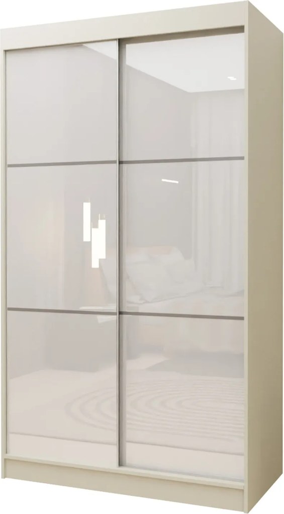 Szafa VITALE - Kaszmir / Front Biały / Bez lustra / Bez szuflad / 120 cm