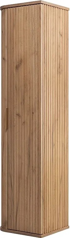 ELEGANCE Szafka wisząca słupek łazienkowy ryfle 31,5 x 35,5 x 139 dąb craft złoty