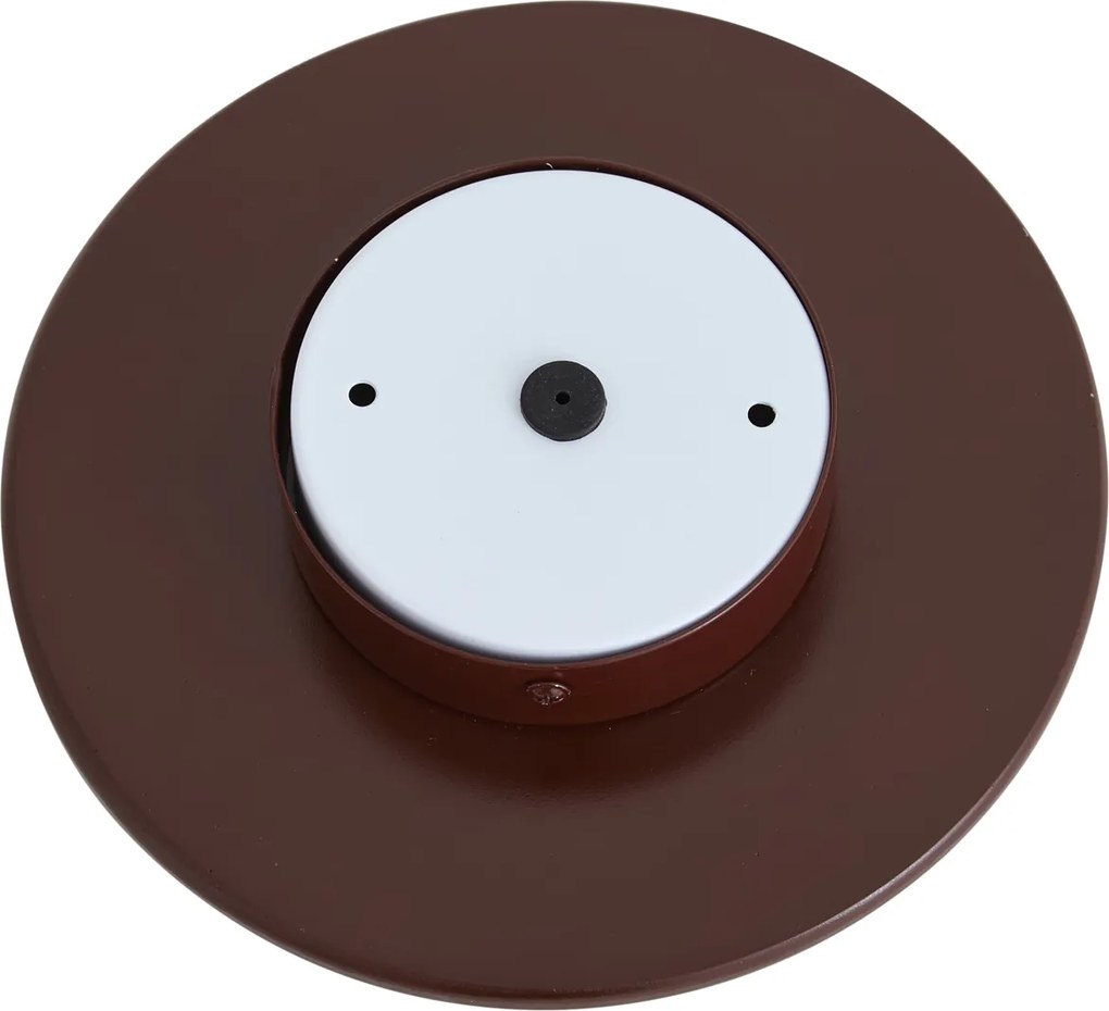 Retro Lampa Ścienna Brązowa z Opalowym Kloszem Okrągłym 20cm IP44 - Lila