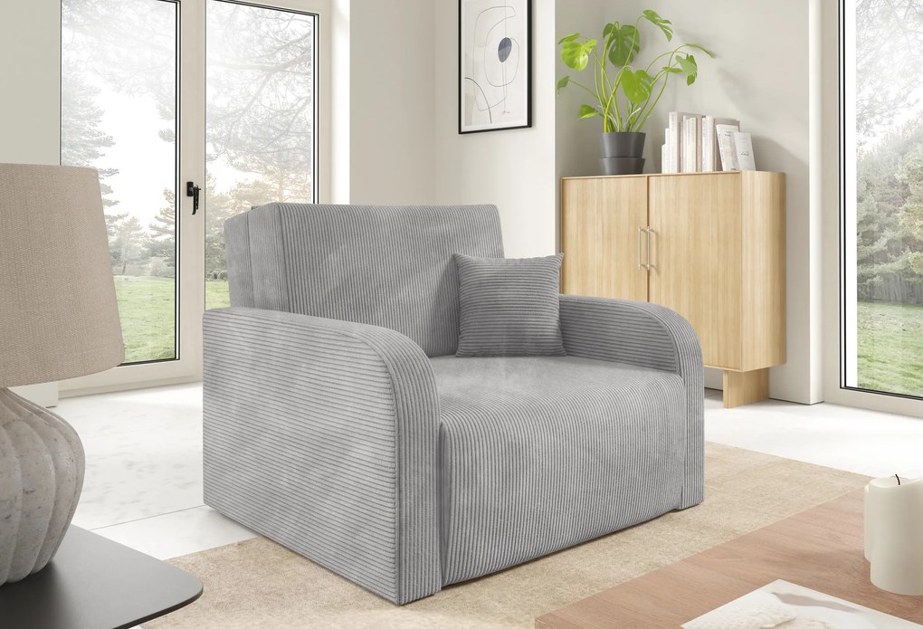 Fotel jednoosobowy Amerykanka rozkładany z funkcją spania Peri sztruks