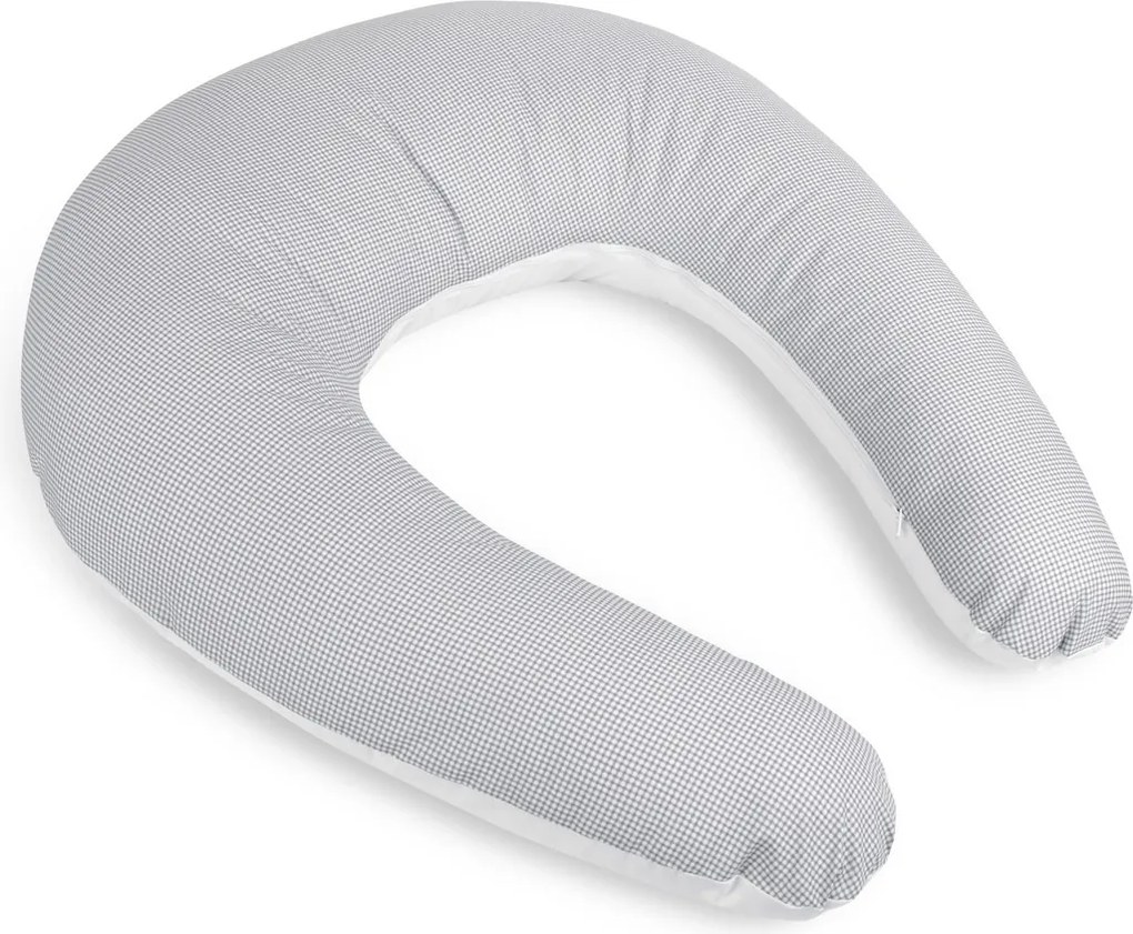 Bellatex Poduszka do karmienia Kratka szary, 180 cm