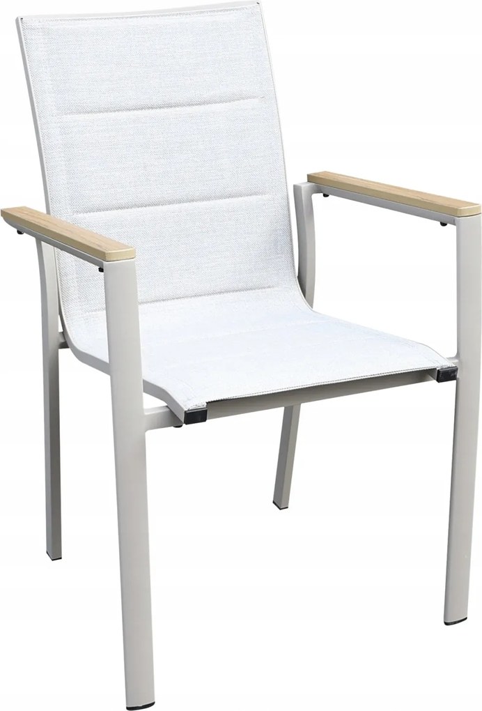 3587W-BE Krzesło Ogrodowe Beżowe 56x65x88 cm Beżowa Szybkoschnąca Tkanina Nowoczesny