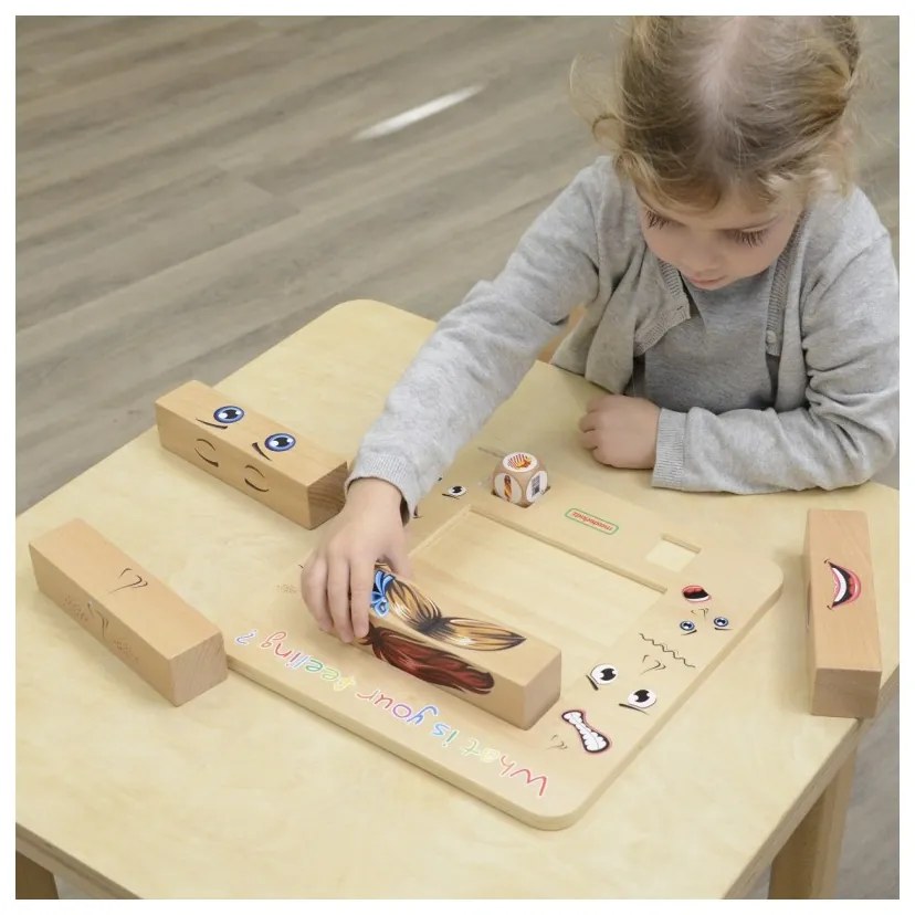 Masterkidz nauka emocji gra drewniana montessori