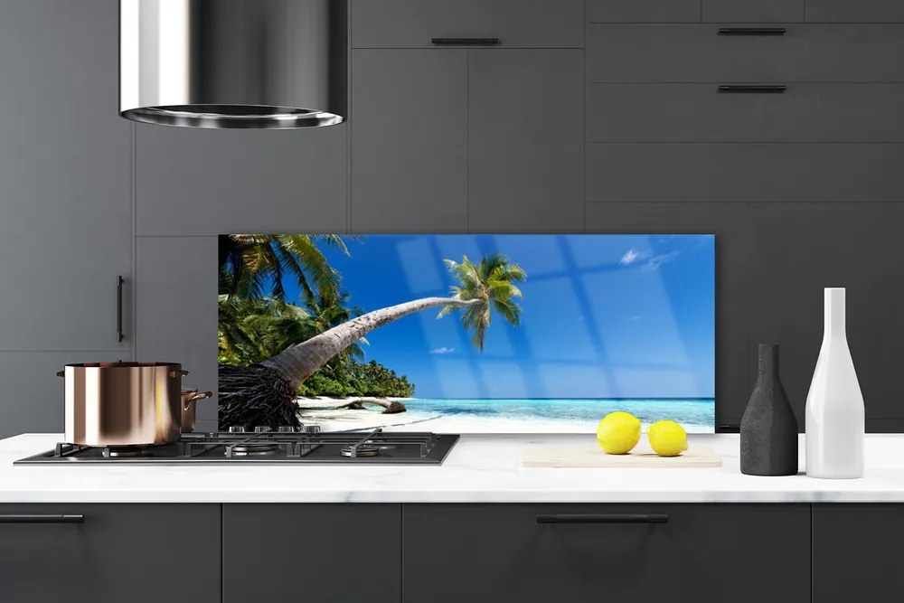 Panel Szklany Rajskie Wybrzeże pod Palmami