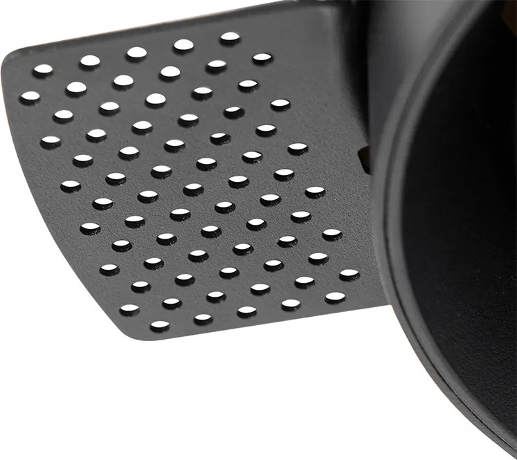 Nowoczesny reflektor wnękowy czarny GU10 AR111 okrągły bez kołnierza - Oneon Honey