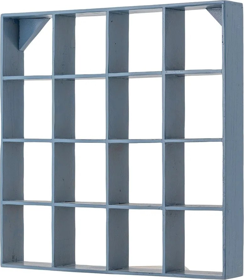 Niebieska wielopoziomowa półka z drewna z recyklingu 70 cm Bekka – Bloomingville