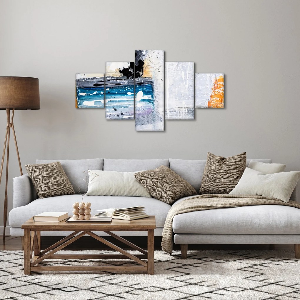Obraz - Abstrakcyjne pociągnięcia (125x70 cm)