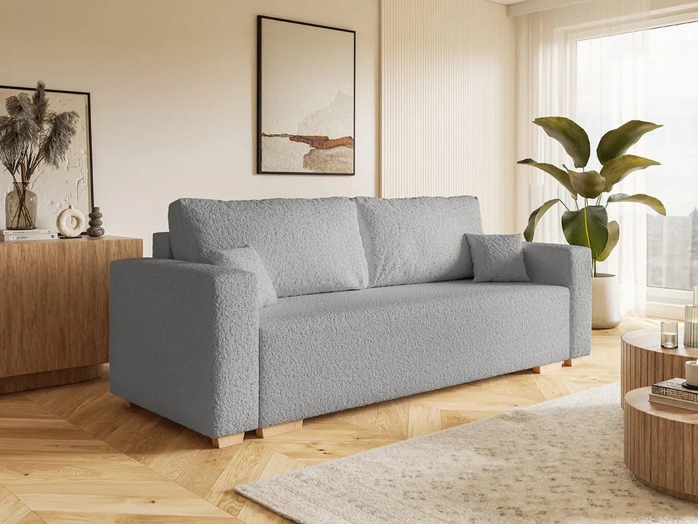 Kanapa z funkcją spania COMFORT III TRIO szara nowoczesna z automatem DL