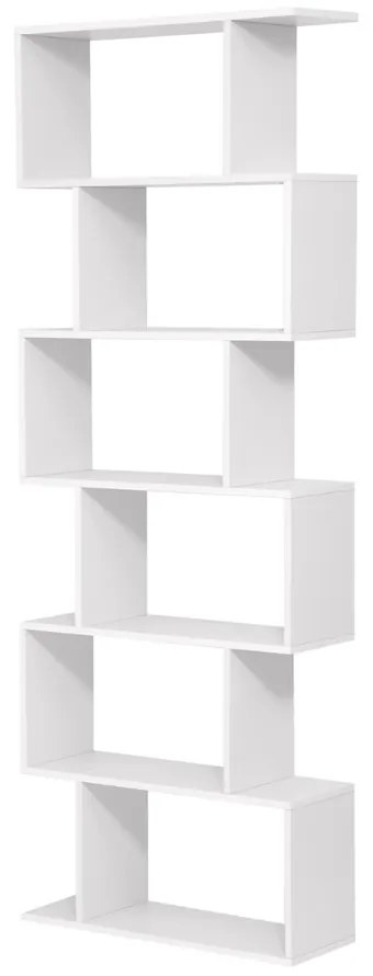 Regał/półka na książki PRESTON, 70x24x190,5cm, biały Vasagle