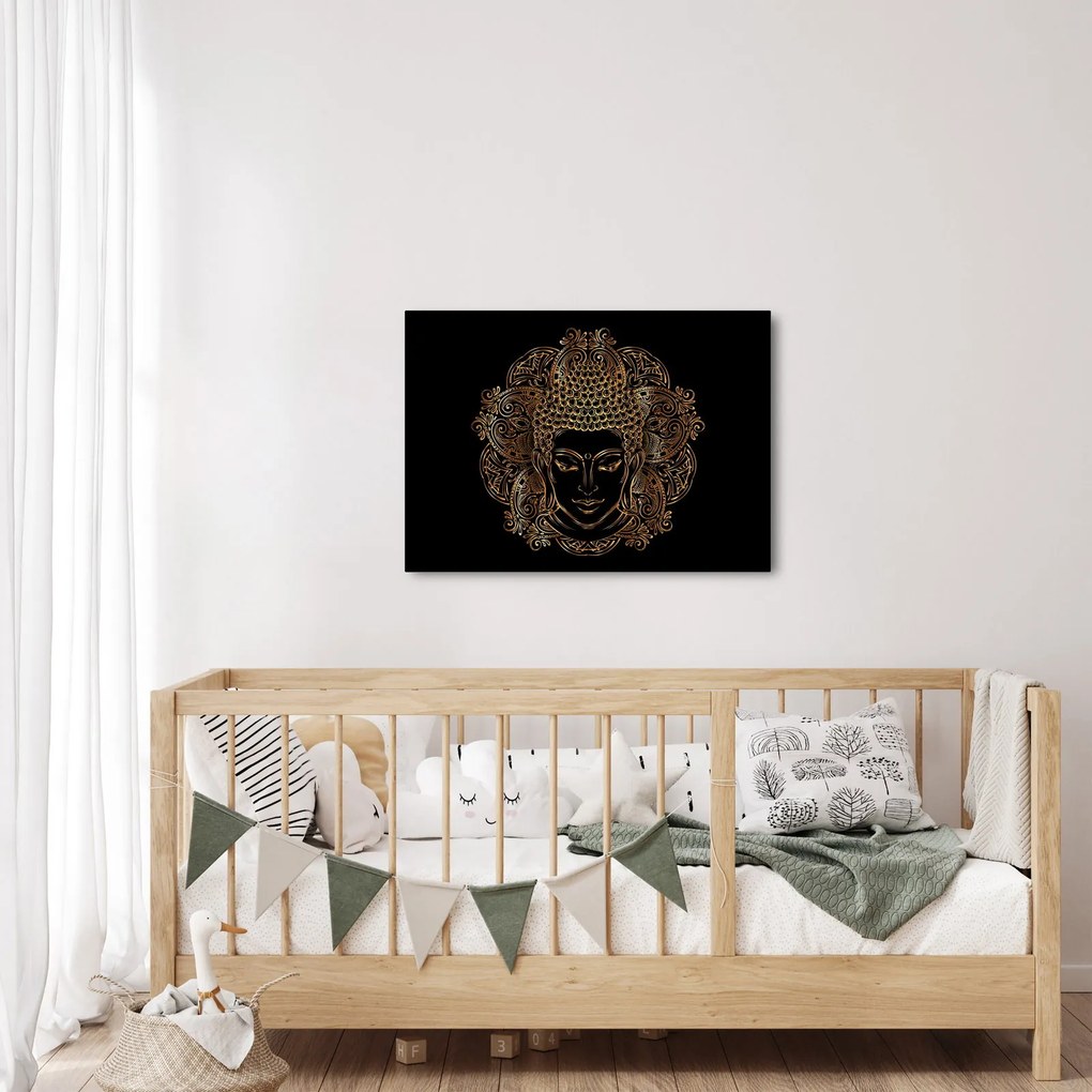 Obraz złotego Buddy (70x50 cm)