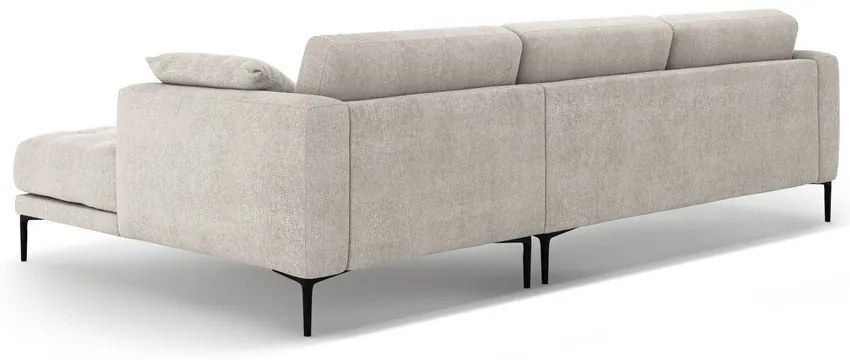 Beżowy narożnik (prawostronny/z szezlongiem) Bemy – Micadoni