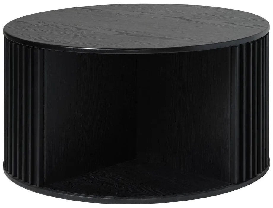 Czarny okrągły stolik ø 85 cm Siena – Unique Furniture
