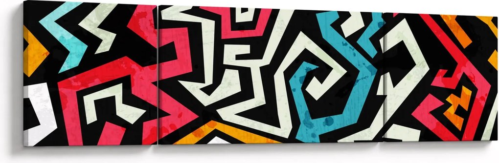 Obraz abstrakcji graficznej (170x50 cm)