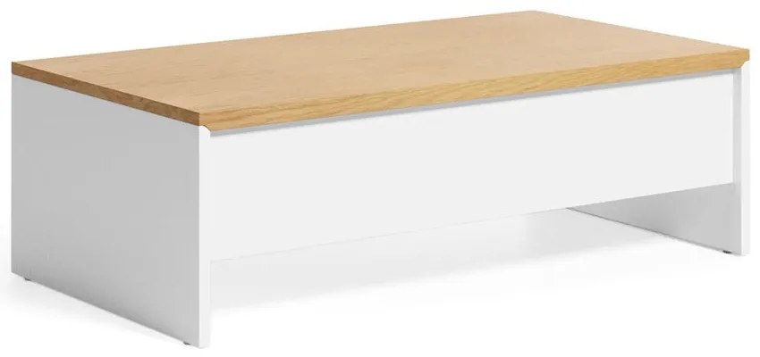 Biały stolik w dekorze dębu 60x110 cm Abilen – Kave Home