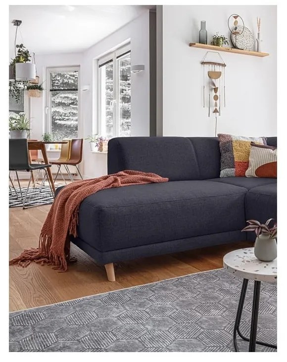 Antracytowy rozkładany/ze schowkiem narożnik (lewostronny/w kształcie litery L) Classy Sophie – Miuform