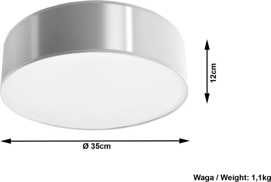 Lampa sufitowa w kolorze srebra ø 35 cm Atis – Sollux