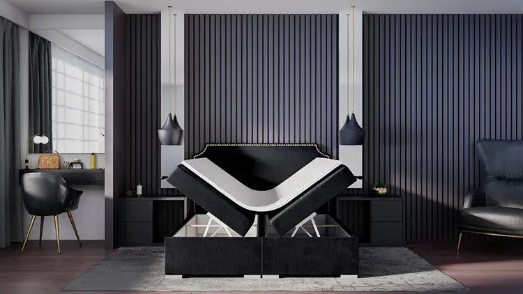 Jednoosobowe łóżko boxspring 90x200 Afre - 32 kolory