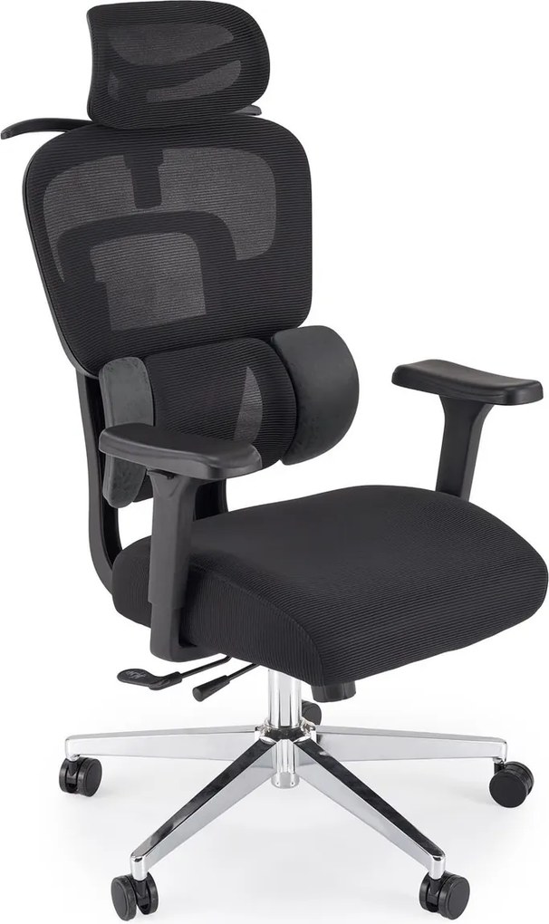 Fotel biurowy ergonomiczny Booster Halmar z regulowanym zagłówkiem