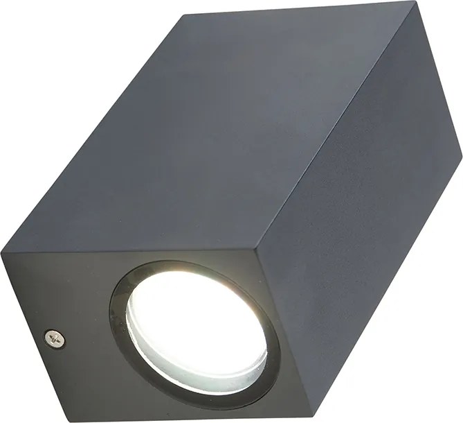 Inteligentna lampa ścienna ciemnoszara IP44 z 2 żarówkami WiFi GU10 - Baleno