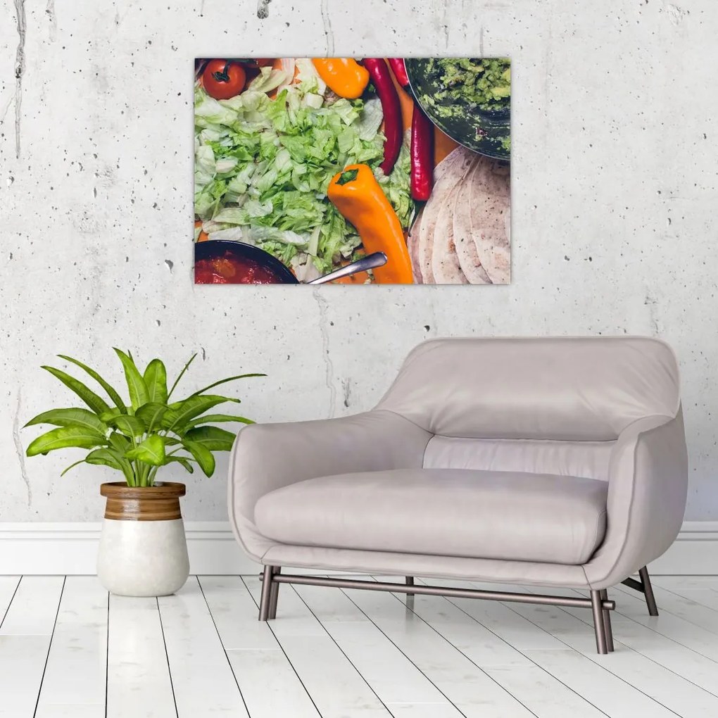 Obraz na szkle warzyw (70x50 cm)