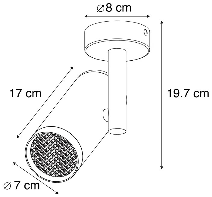 Designerski reflektor czarny - Scopio Honey