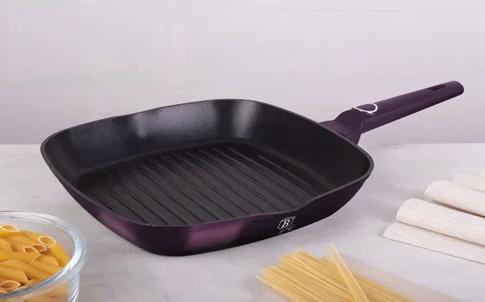 Fioletowa aluminiowa patelnia grillowa C9-M01