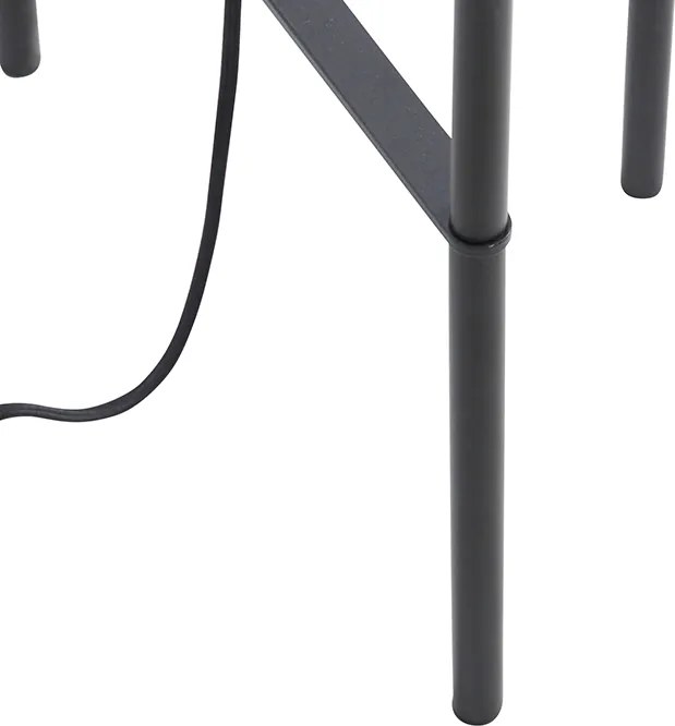 Industrialna lampa podłogowa czarna - Bliss Vefa