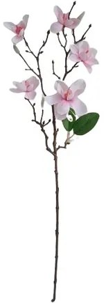 Sztuczna gałązka Magnolia jasnoróżowy, 64 cm