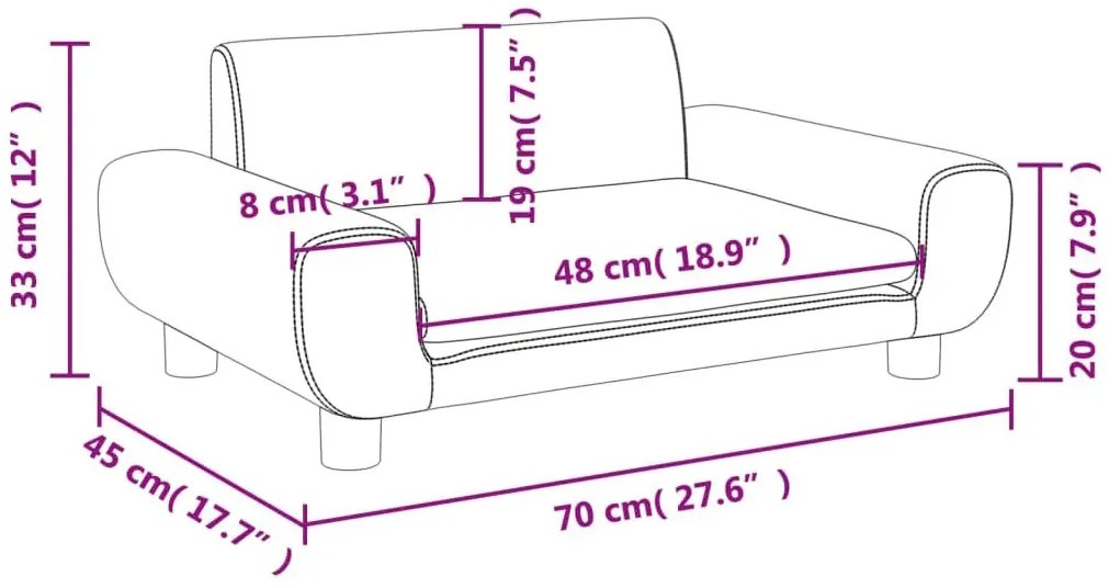 Niebieska sofa dla chłopca na nóżkach - Lyting