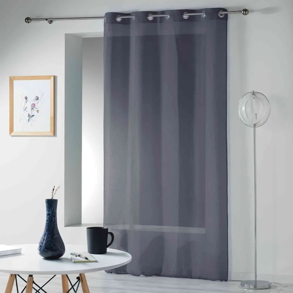 Antracytowa firanka 140x280 cm Telma – douceur d'intérieur