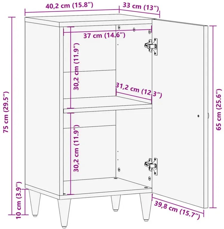 Czarna drewniana szafka stojąca na nóżkach W6-B90