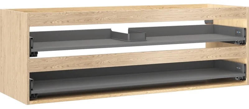 Mexen Box-A korpus szafki podumywalkowej 140 cm, 2 szuflady, dąb - 91AX0-1400-470-2-81