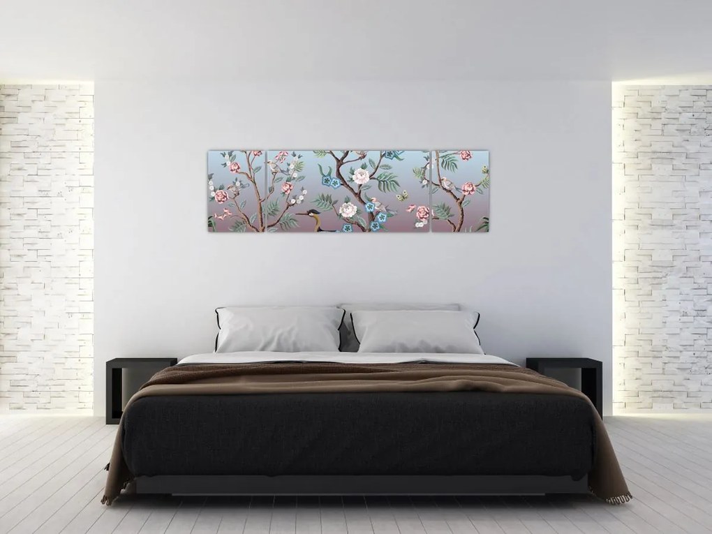 Obraz - Park ptaków (170x50 cm)