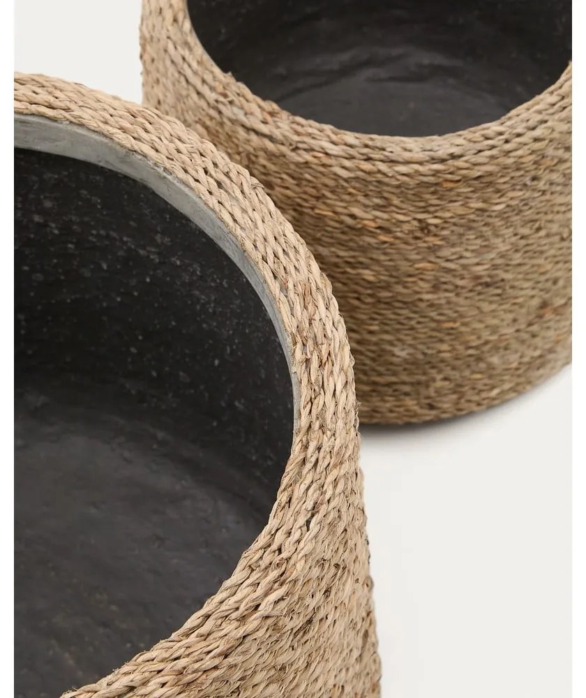 Osłonki na doniczki zestaw 2 szt. z cementu ø 35 cm Sigal – Kave Home