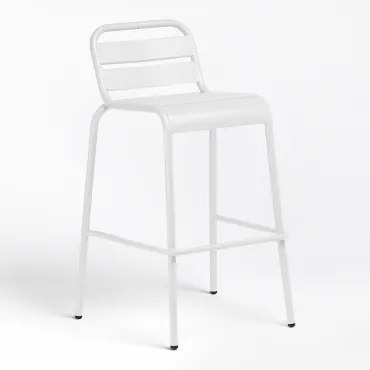 Janti 75cm Składany Wysoki Stołek Biała - Sklum