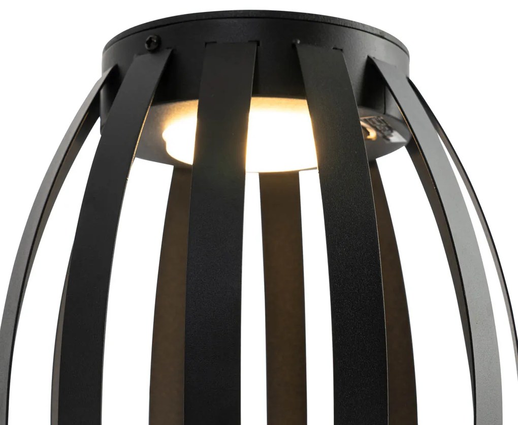 Zestaw 2 lamp stołowych zewnętrznych czarnych 3-stopniowy ściemniacz solarny i ładowalne - Sheldon