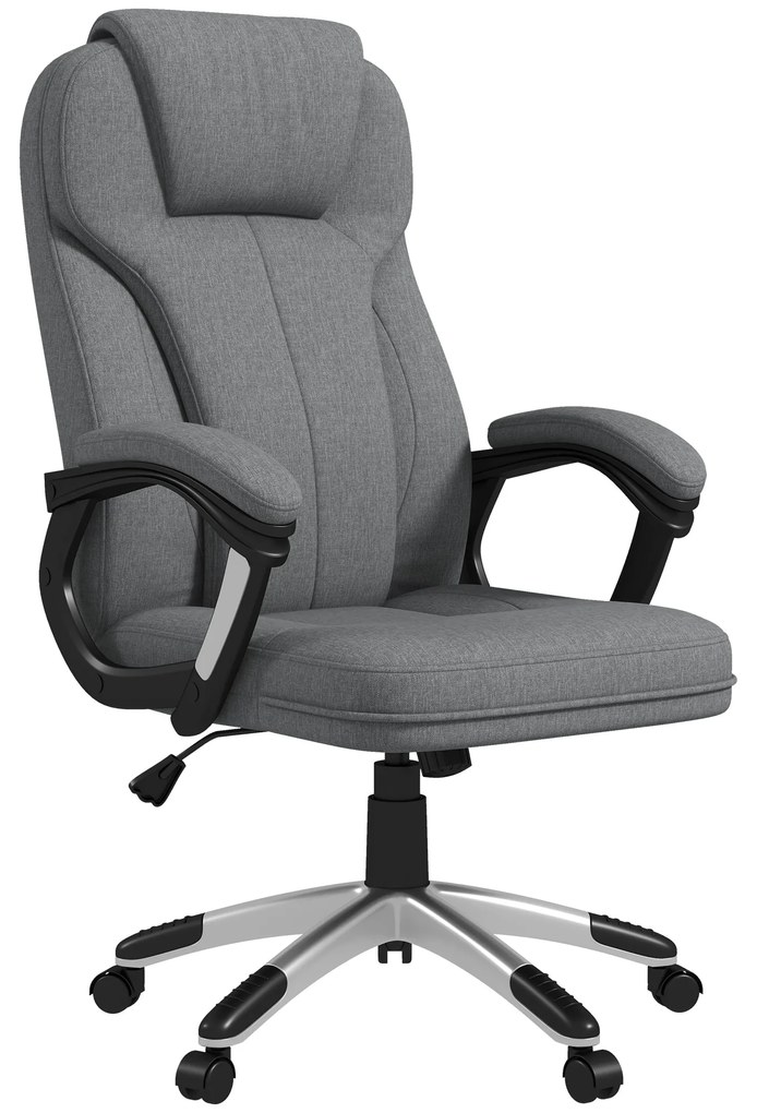 Vinsetto Krzesło biurowe Fotel biurowy Odciążenie stawów regulacja wysokości Funkcja wychylenia 6x75x120cm Szary | Aosom PL
