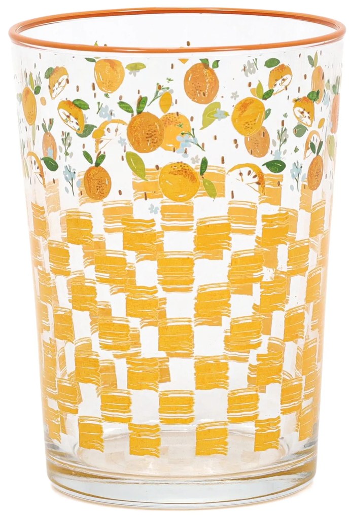 Duża szklanka w owocowy wzór, 510 ml