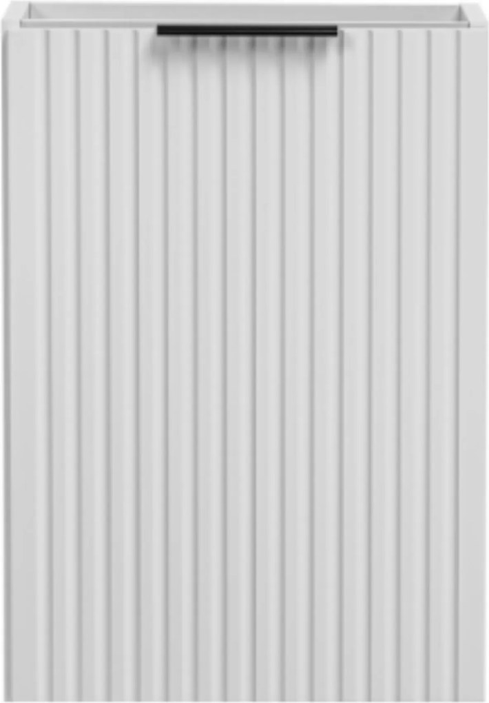 Szafka wisząca pod umywalkę biała ryflowany front 40 x 22 cm ASTROS White