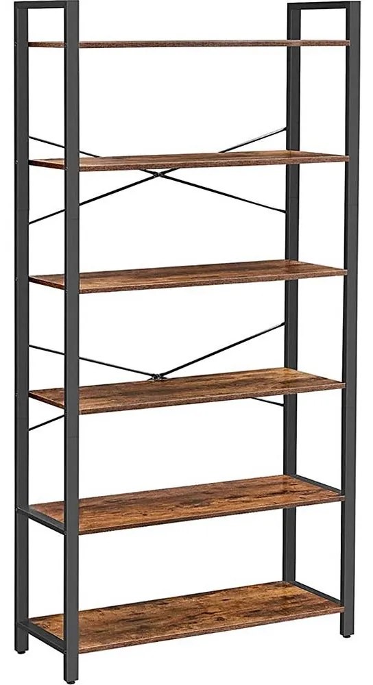 Regał NAVARO brązowy/czarny