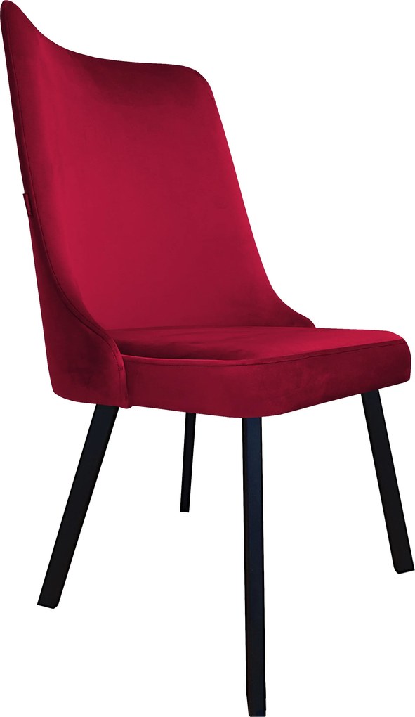 Krzesło Victor tkanina Welur noga metalowa krzesło tapicerowane premium : Kolor nogi - Czarna profil, Kolor tkaniny - VELVET - MG31, Typ siedziska - Siedzisko stałe