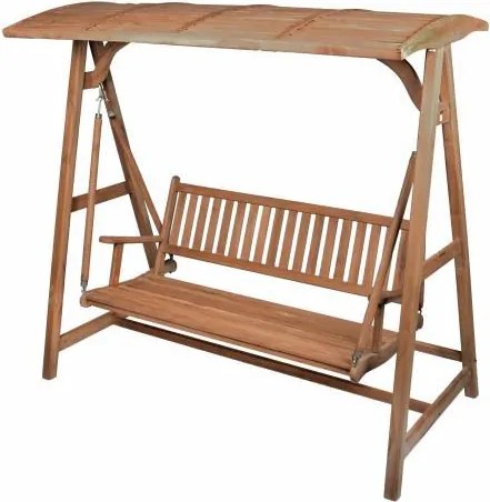 Drewniana huśtawka ogrodowa HOLLYWOOD DIVERO - drewno tekowe