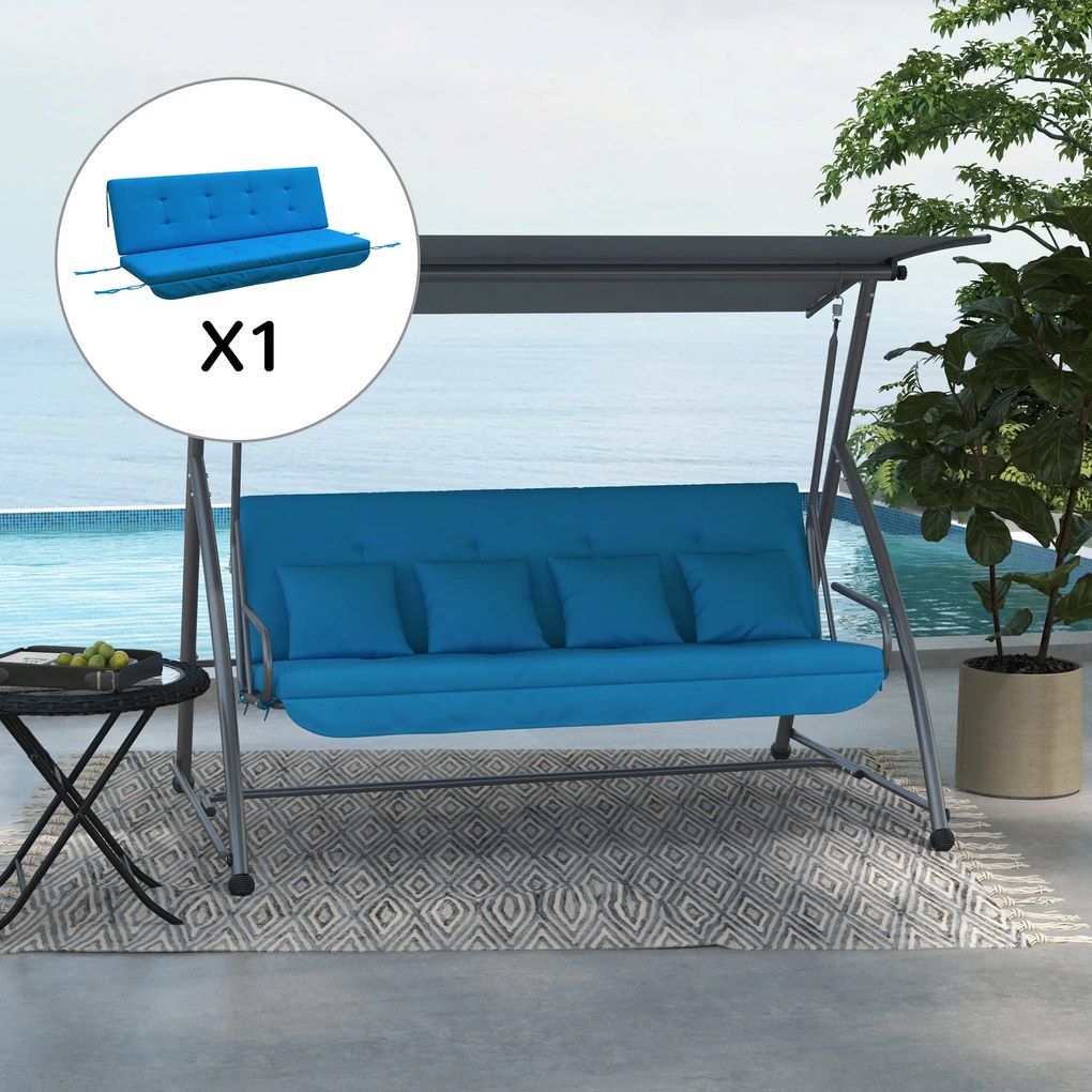 Outsunny 170 cm siedzisko dla huśtawki Hollywood, niebieski