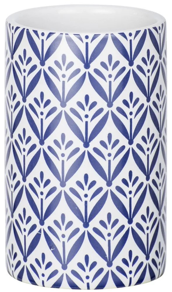 Kubek ceramiczny na szczoteczki z zębów, pojemnik łazienkowy LORCA z motywem greckim - WENKO