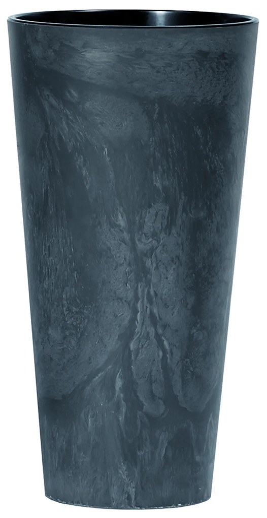 Donica ogrodowa wysoka Tubus Slim Beton Effect 76 cm antracytowy PROSPERPLAST